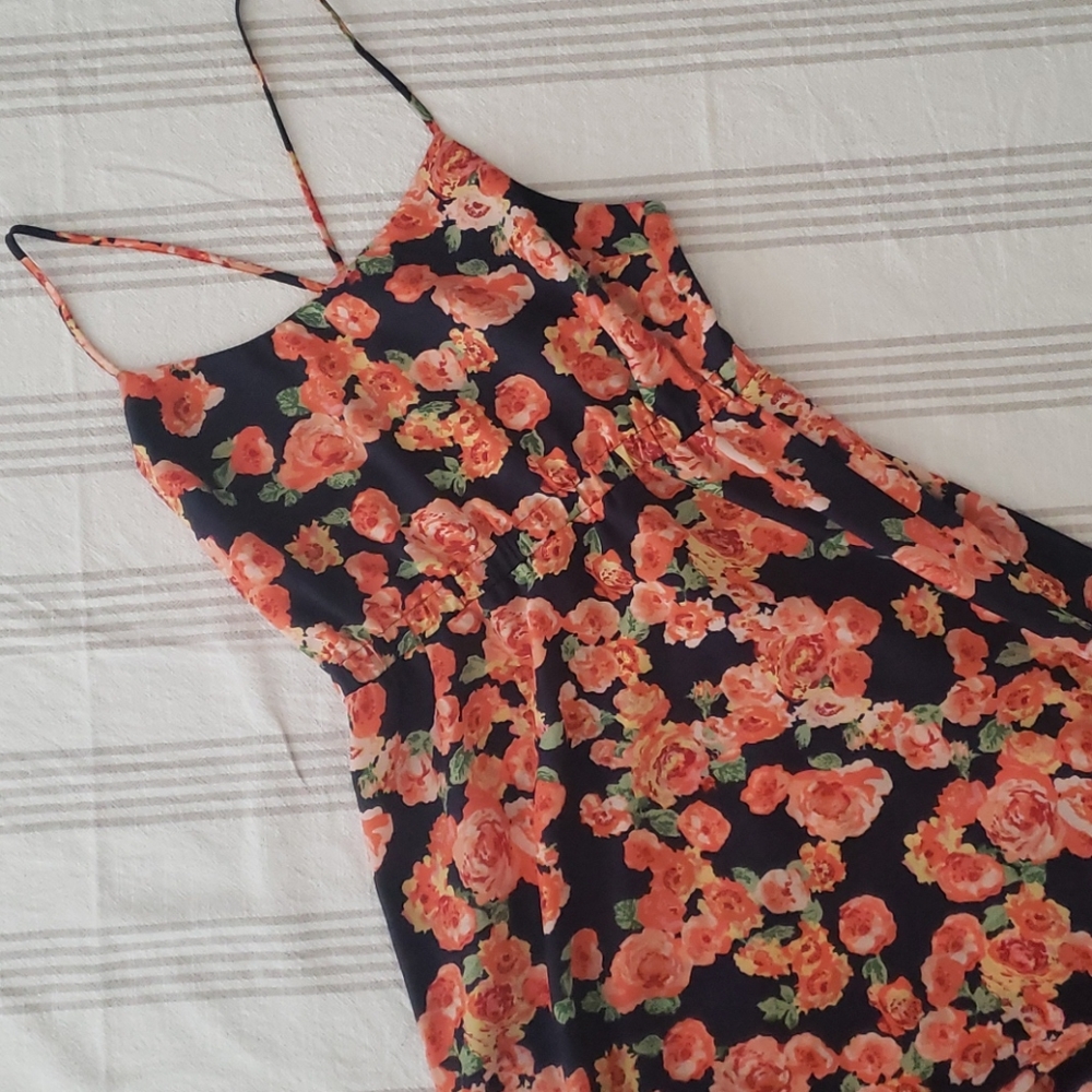 Bright floral high-low dress